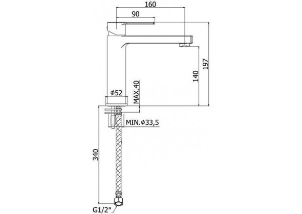 Смеситель для раковины Paffoni Ringo RIN074CR Смеситель для раковины Paffoni Ringo RIN074CR