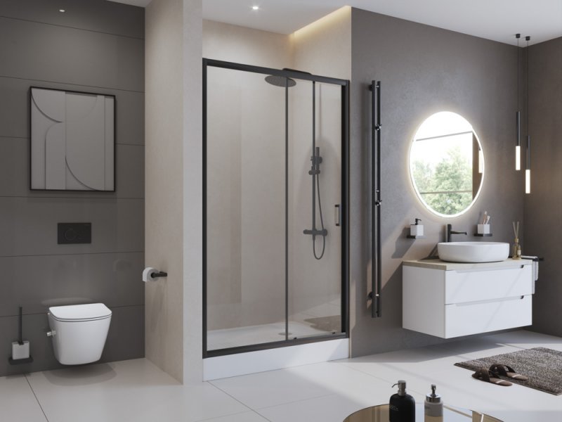 Душевая дверь в нишу BELBAGNO UNO-195-BF-1 Душевая дверь в нишу BELBAGNO UNO-195-BF-1