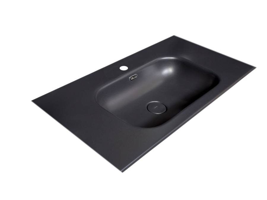 Столешница моноблок Vallessi 80 антрацит керамика Столешница моноблок Vallessi 80 антрацит керамика