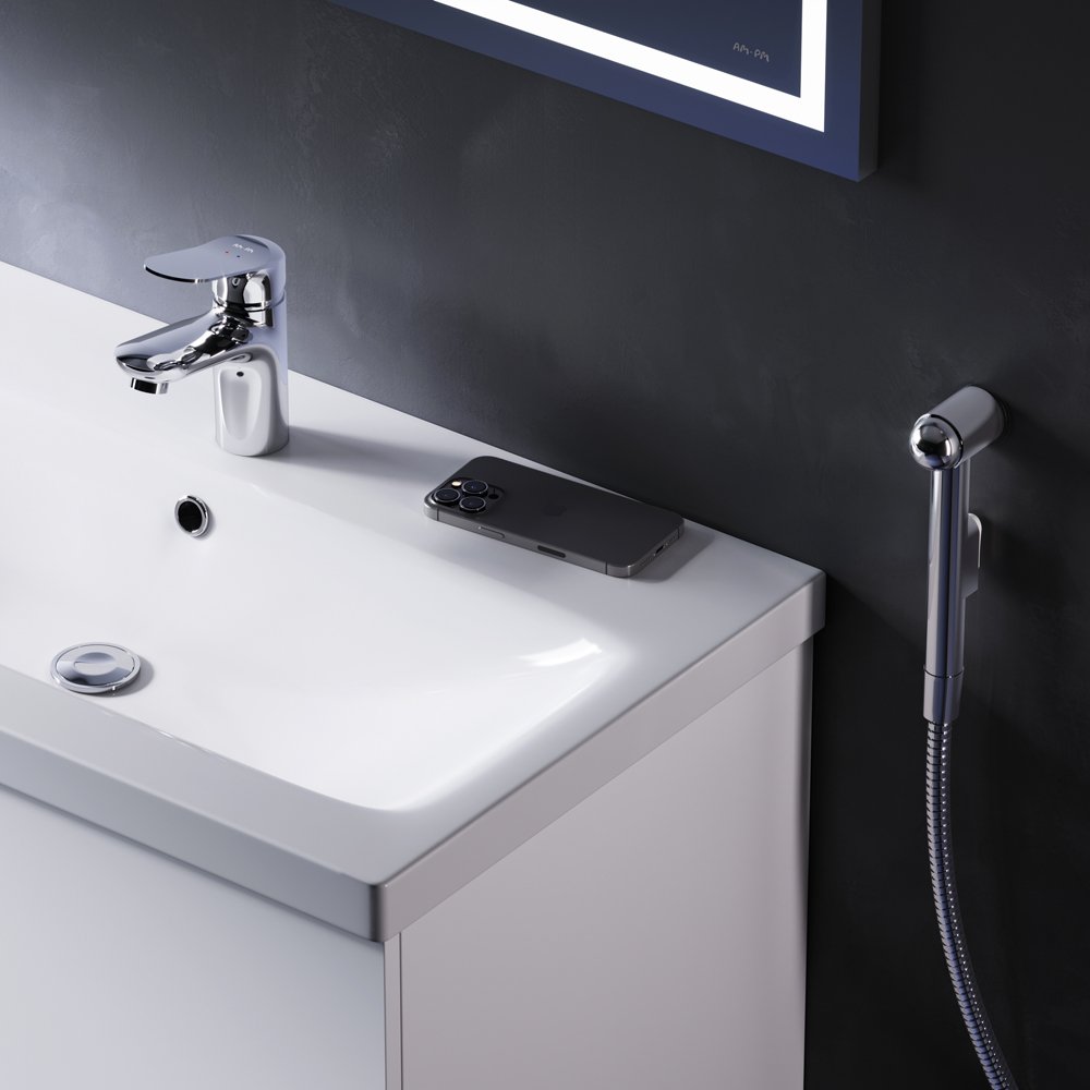 Смеситель Для раковины с гигиеническим душем F85C03000 Sunny Смеситель Для раковины с гигиеническим душем F85C03000 Sunny