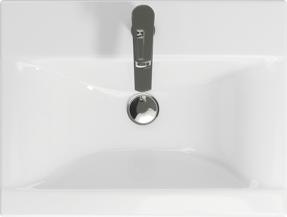 Тонкая раковина Ontario с отверстием под смеситель, размером 60 см Тонкая раковина Ontario с отверстием под смеситель, размером 60 см