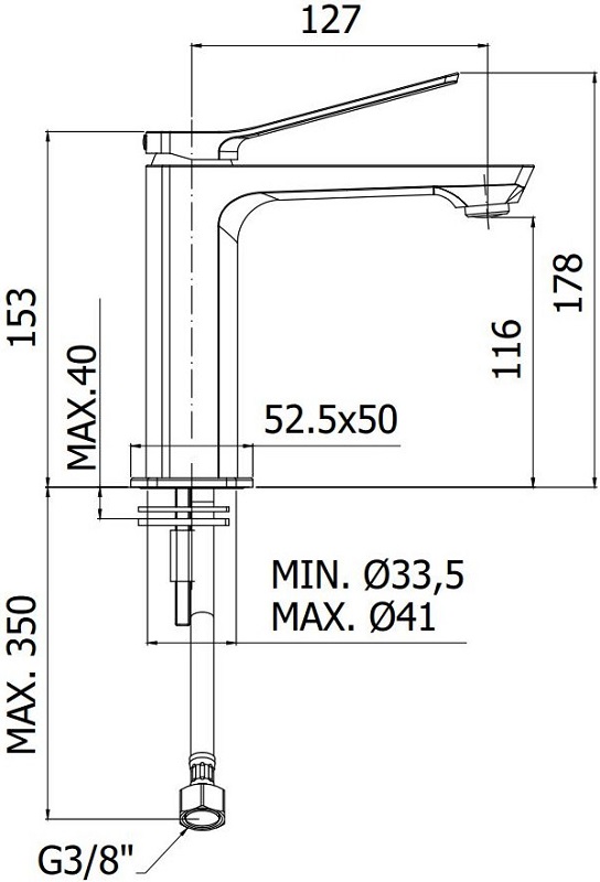 Смеситель для раковины Paffoni Tilt TI071CR Смеситель для раковины Paffoni Tilt TI071CR