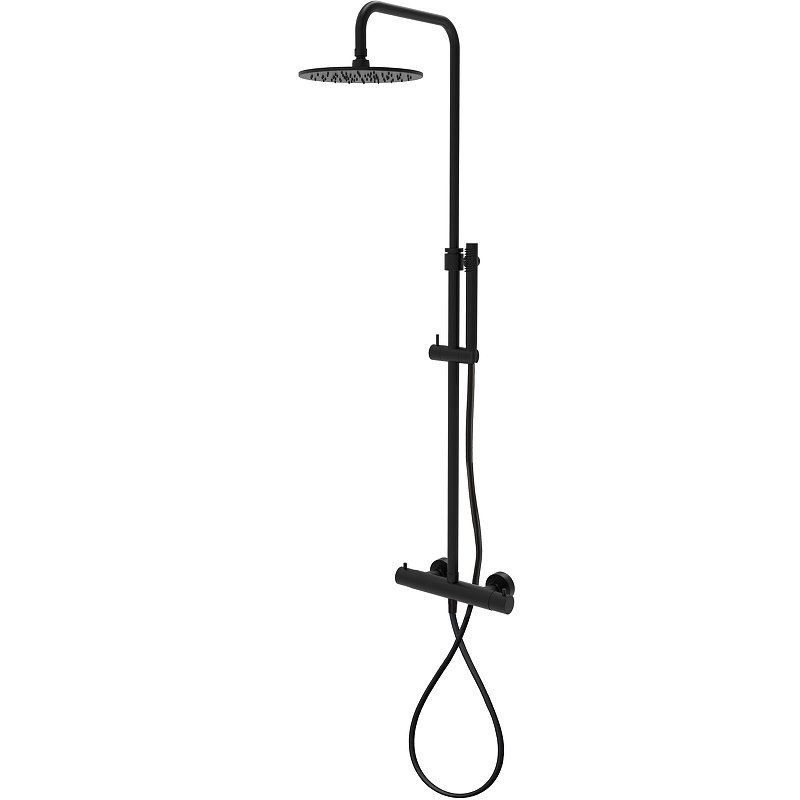 Душевая система Paffoni Mini Birillo ZCOL638LIQNO черная матовая Душевая система Paffoni Mini Birillo ZCOL638LIQNO черная матовая