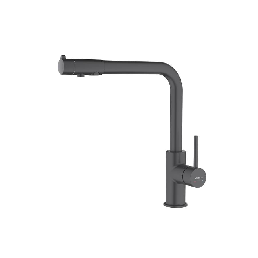 Смеситель для кухни с подключением к фильтру питьевой воды AQUATEK, матовый черный AQ1386MB ЕВРОПА Смеситель для кухни с подключением к фильтру питьевой воды AQUATEK, матовый черный AQ1386MB ЕВРОПА