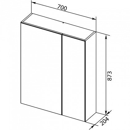 Зеркало-шкаф Aquanet Йорк 85 белый