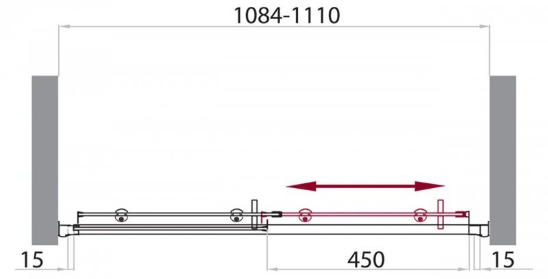Душевая дверь в нишу BELBAGNO UNO-BF-1 Душевая дверь в нишу BELBAGNO UNO-BF-1
