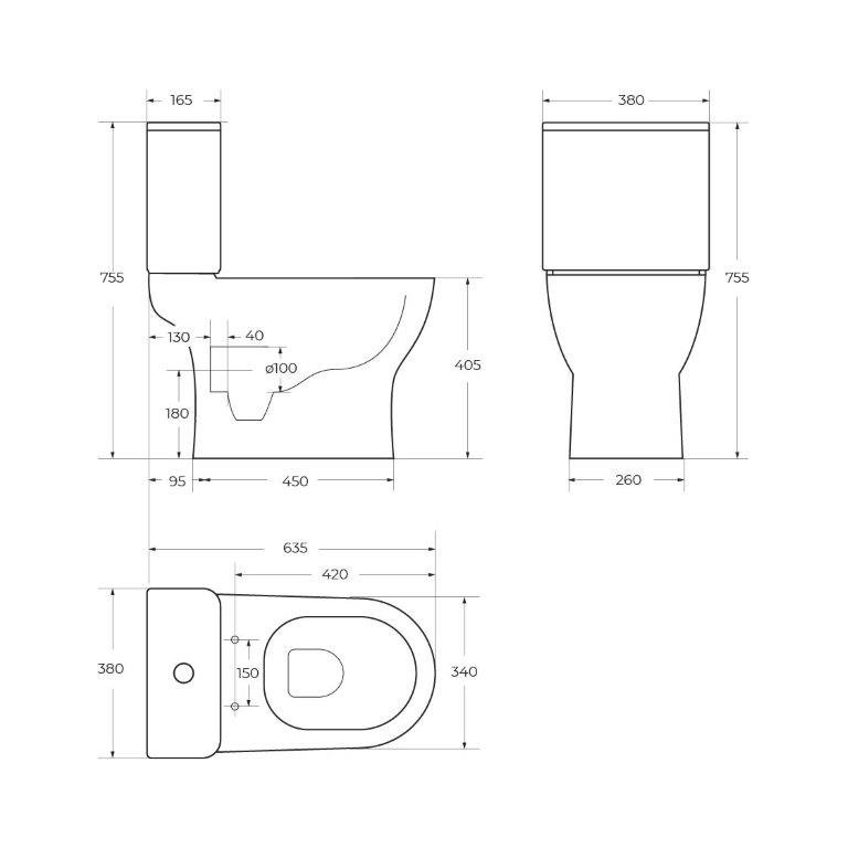 Чаша напольного унитаза BelBagno STEAM BB130CPR Чаша напольного унитаза BelBagno STEAM BB130CPR