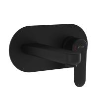 Встроенный смеситель Root Round для раковины, настенный, матовый черный Встроенный смеситель Root Round для раковины, настенный, матовый черный