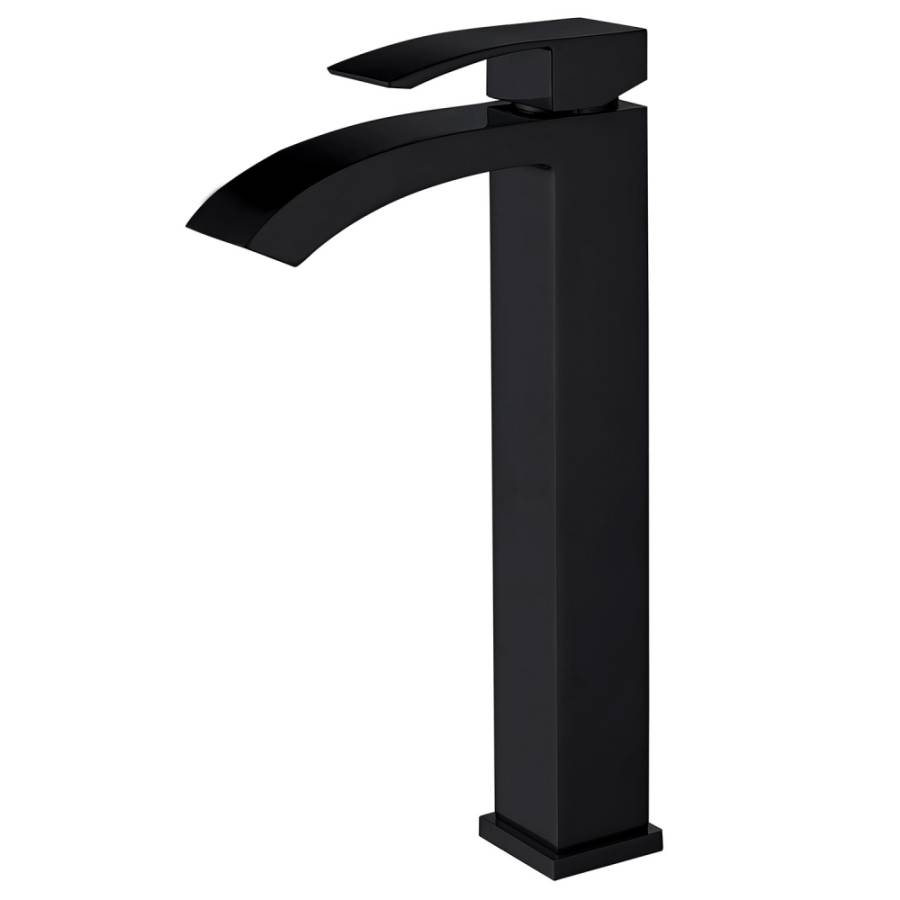 Смеситель ABBER Wasserfall AF8611B для накладной раковины, черный матовый Смеситель ABBER Wasserfall AF8611B для накладной раковины, черный матовый