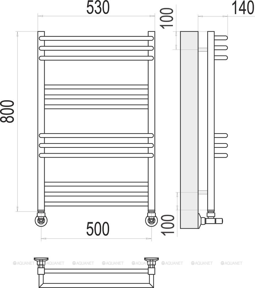 Полотенцесушитель Terminus Кельн П12 500х800 Полотенцесушитель Terminus Кельн П12 500х800