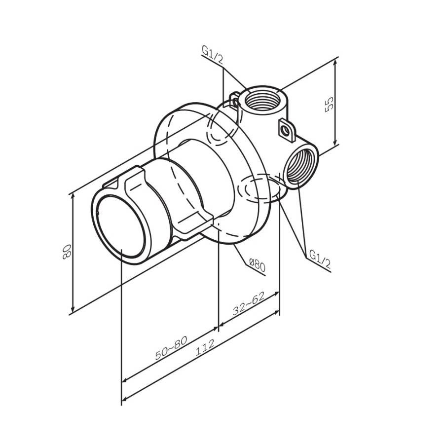 F85A65600 X-Joy Смеситель встроенный с ТМС для душа, хром F85A65600 X-Joy Смеситель встроенный с ТМС для душа, хром