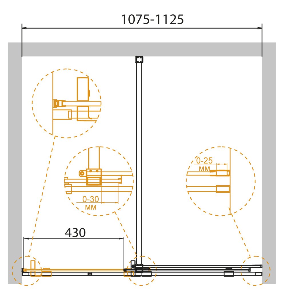 STREAM-BF-1-110-C-Cr Душевая дверь STREAM-BF-1-110-C-Cr Душевая дверь