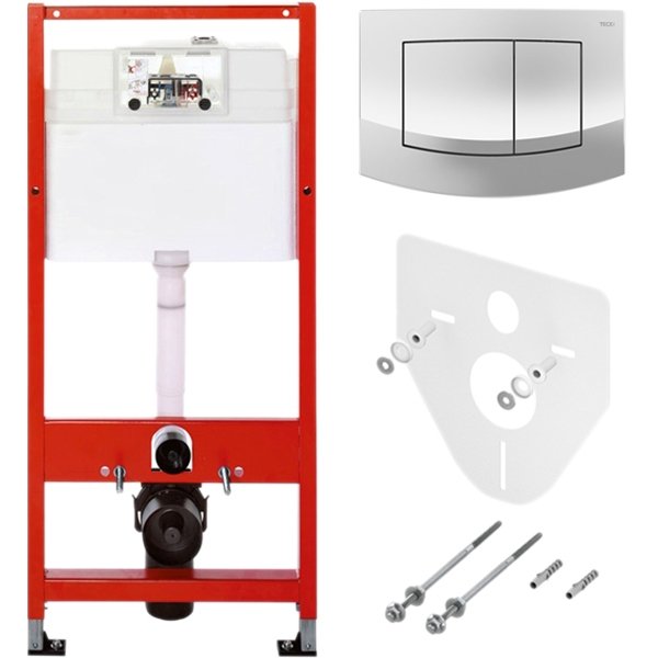 Комплект установки подвесного унитаза: модуль, панель TECEambia хром глянцевый, унитаз TECEone Комплект установки подвесного унитаза: модуль, панель TECEambia хром глянцевый, унитаз TECEone