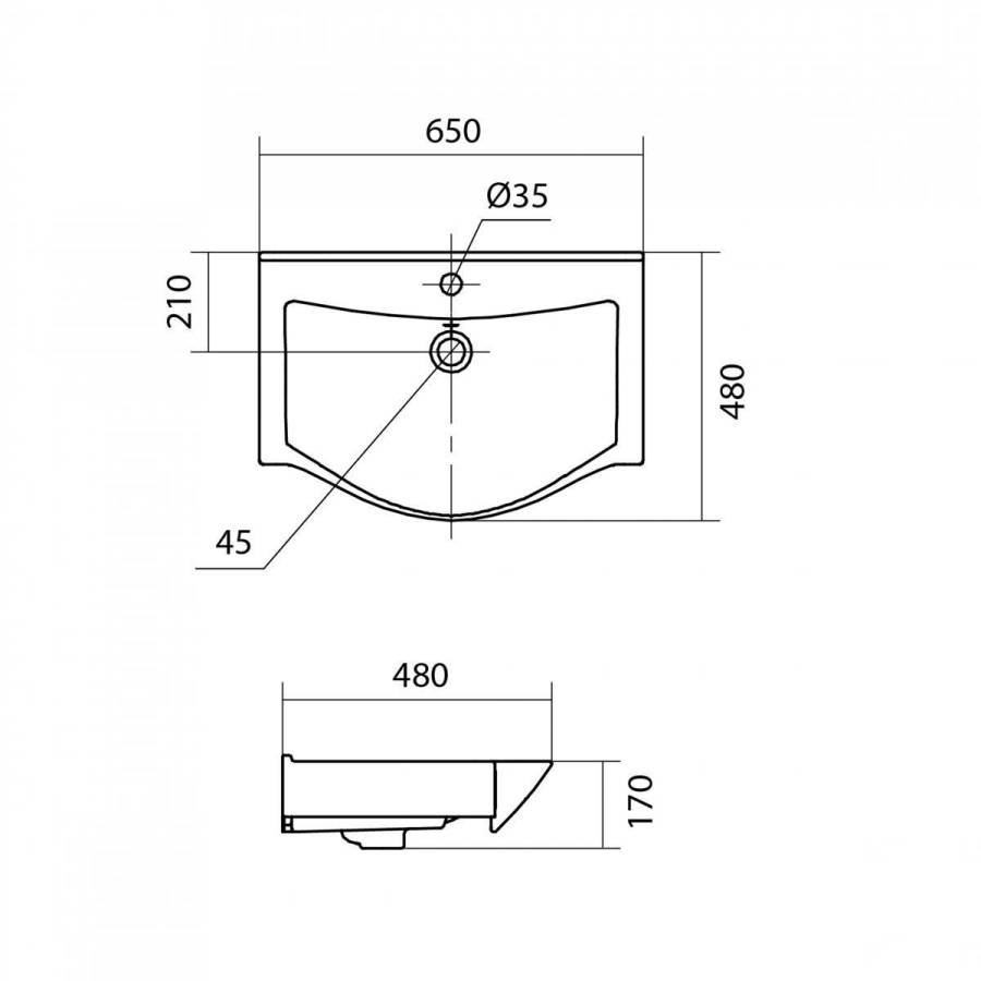 Раковина Santek Беверли 65 Раковина Santek Беверли 65