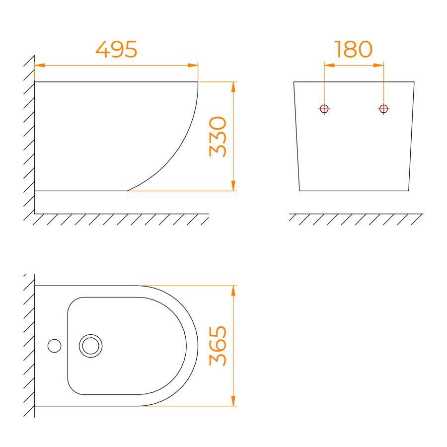 Биде подвесное RGW SW-80 Биде подвесное RGW SW-80