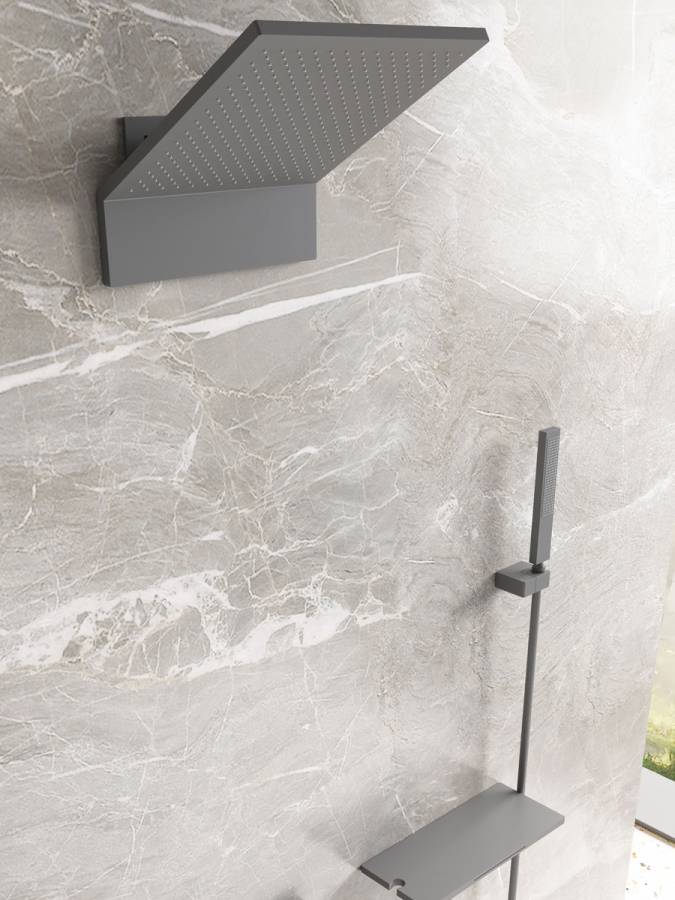 Душевой комплект Futura VSFW-2F11TGM термостатический встраиваемый, 3 режима, вороненая сталь Душевой комплект Futura VSFW-2F11TGM термостатический встраиваемый, 3 режима, вороненая сталь