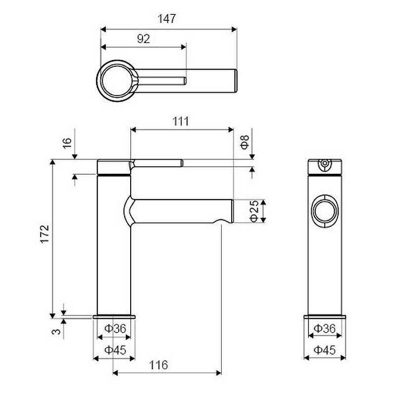 Смеситель для умывальника EXCELLENT Pi AREX.1201WH (белый мат) Смеситель для умывальника EXCELLENT Pi AREX.1201WH (белый мат)