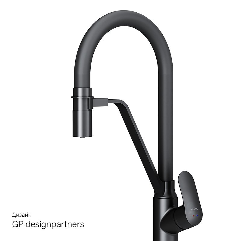 Смеситель Am.Pm Like F8007822 для кухонной мойки, Черный Смеситель Am.Pm Like F8007822 для кухонной мойки, Черный