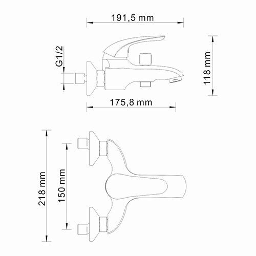 Rossel 2801 Смеситель для ванны с коротким изливом Wasserkraft Rossel 2801 Смеситель для ванны с коротким изливом Wasserkraft