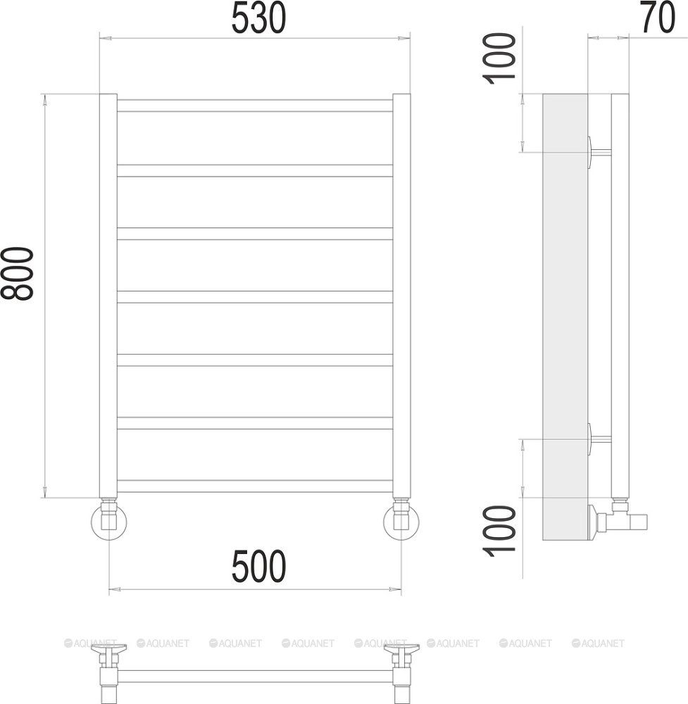Полотенцесушитель Terminus Контур П7 500х800 Полотенцесушитель Terminus Контур П7 500х800