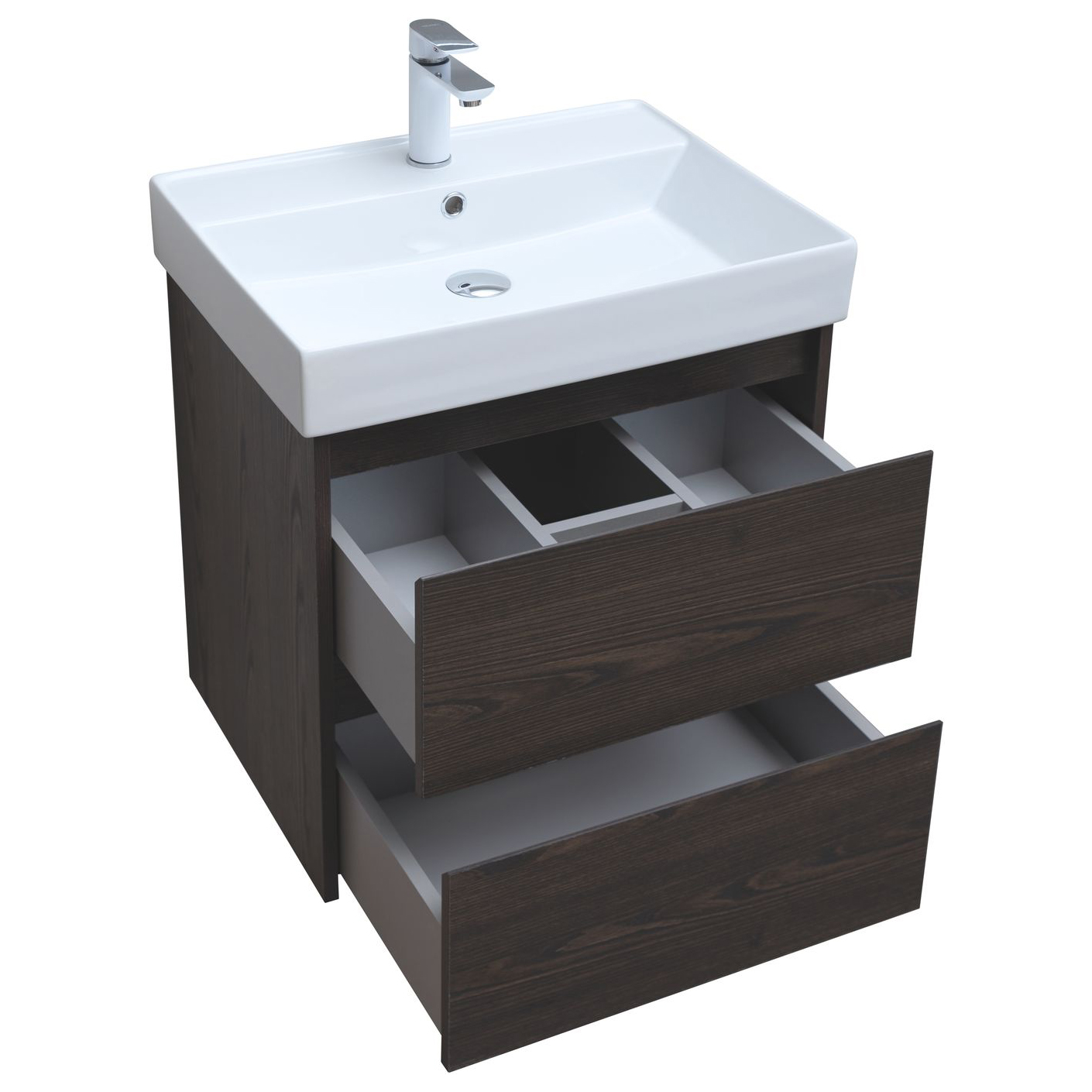 Тумба под раковину Aquanet Nova Lite 60 дуб черный (2 ящика) Тумба под раковину Aquanet Nova Lite 60 дуб черный (2 ящика)