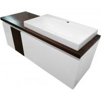 Комплект мебели подвесной Malibu 1400х500 правосторонний 2 ящика со вставкой массив (ШхГхВ) 1392х476х477