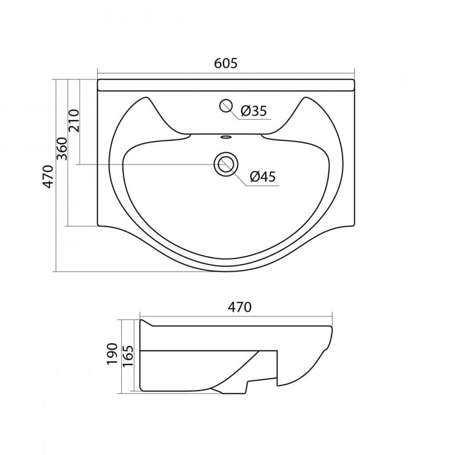 Раковина Santek Байкал 60 Раковина Santek Байкал 60