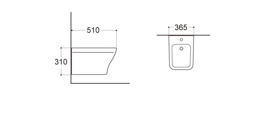 Биде подвесное AQUATEK АМАДЕО AQ1663-00, 510*365*310 мм, цвет белый Биде подвесное AQUATEK АМАДЕО AQ1663-00, 510*365*310 мм, цвет белый