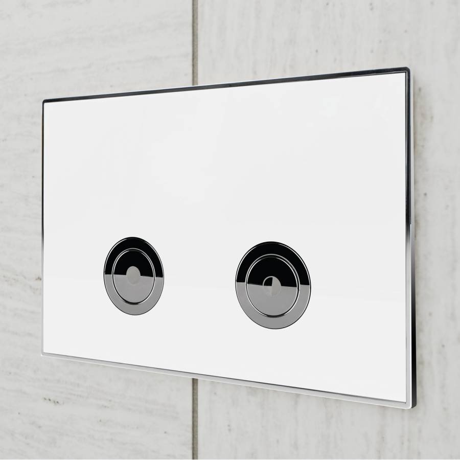 Клавиша смыва для пневматической инсталляции Point Венера, белый/хром, PN44071WC Клавиша смыва для пневматической инсталляции Point Венера, белый/хром, PN44071WC