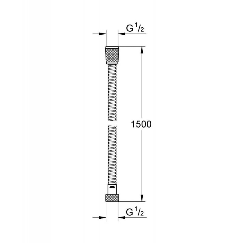 Душевой шланг GROHE Ondus усиленный (Longlife) 1500 мм, белая луна (28143LS0) Душевой шланг GROHE Ondus усиленный (Longlife) 1500 мм, белая луна (28143LS0)