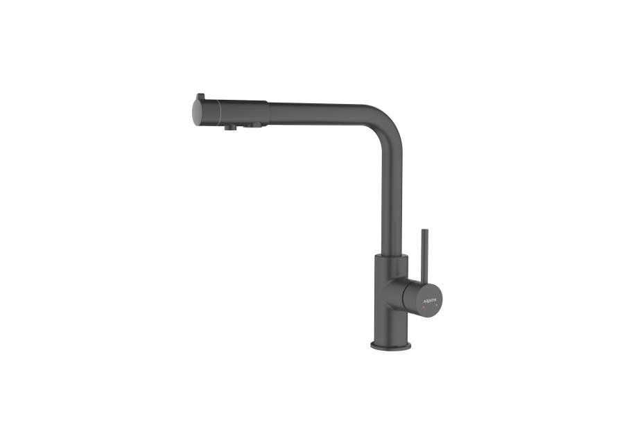Смеситель для кухни с подключением к фильтру питьевой воды AQUATEK, матовый черный AQ1386MB ЕВРОПА Смеситель для кухни с подключением к фильтру питьевой воды AQUATEK, матовый черный AQ1386MB ЕВРОПА