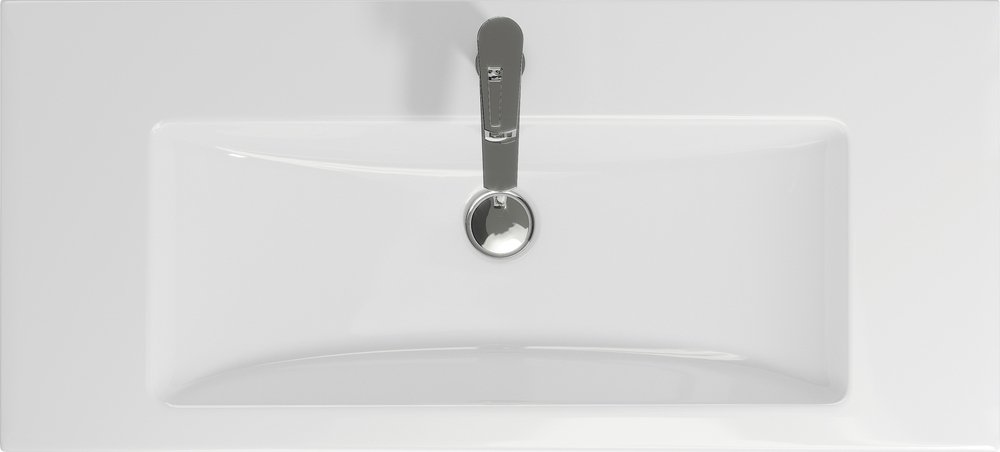 Прямоугольная мебельная раковина COMO с отверстием под смеситель, размером 100 см. Прямоугольная мебельная раковина COMO с отверстием под смеситель, размером 100 см.