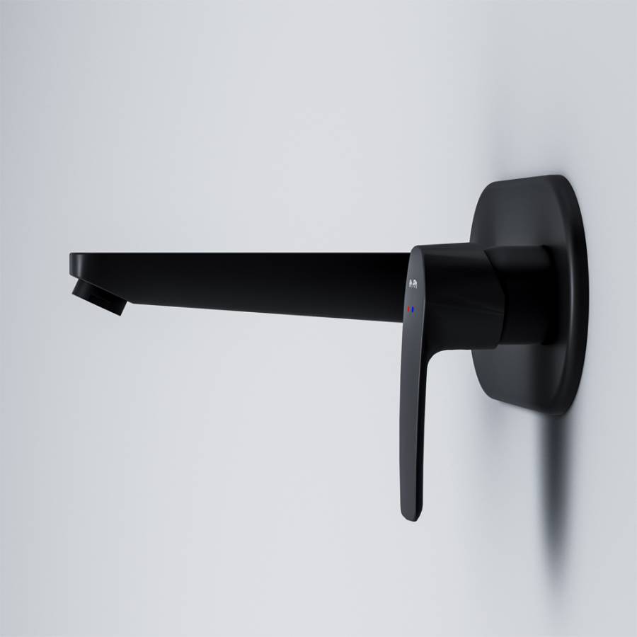 F90A72222 Gem, Смеситель д/умывальника, монтируемый в стену, чёрный, шт. F90A72222 Gem, Смеситель д/умывальника, монтируемый в стену, чёрный, шт.