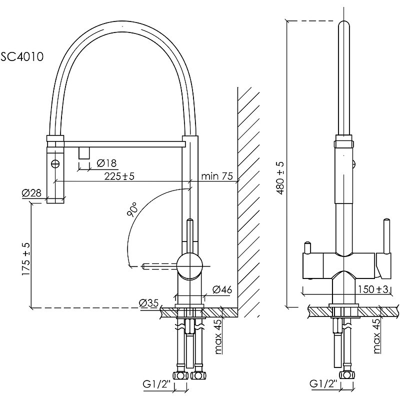 Смеситель для кухни SANCOS Imola с возможностью подключения фильтра для воды, цвет хром, арт. SC4010CH Смеситель для кухни SANCOS Imola с возможностью подключения фильтра для воды, цвет хром, арт. SC4010CH