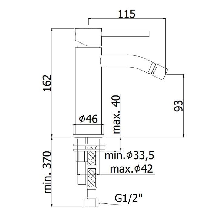 Смеситель для биде Paffoni Light LIG131CR Смеситель для биде Paffoni Light LIG131CR