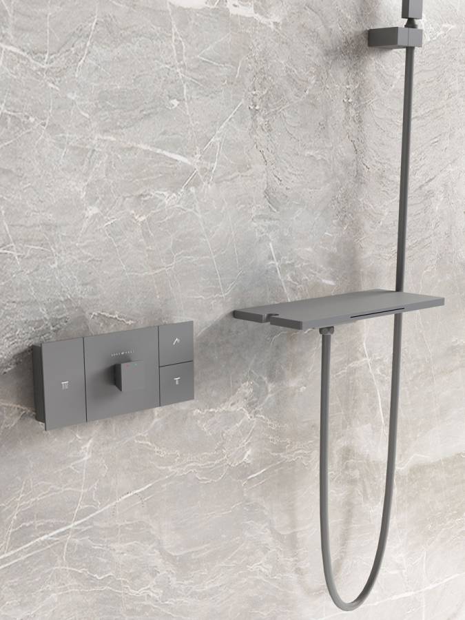 Душевой комплект Futura VSFW-2F11TGM термостатический встраиваемый, 3 режима, вороненая сталь Душевой комплект Futura VSFW-2F11TGM термостатический встраиваемый, 3 режима, вороненая сталь