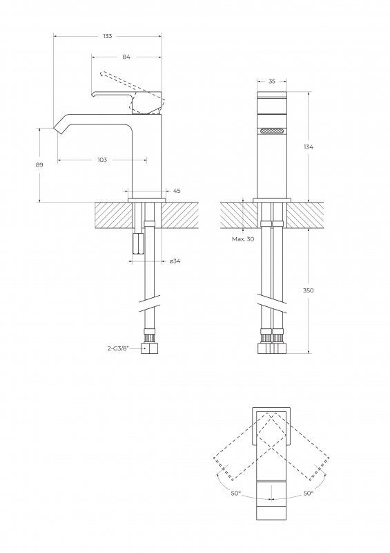 PORTA-LS1-SS Смеситель для раковины однорычажный, с донным клапаном, исполнение sunset PORTA-LS1-SS Смеситель для раковины однорычажный, с донным клапаном, исполнение sunset