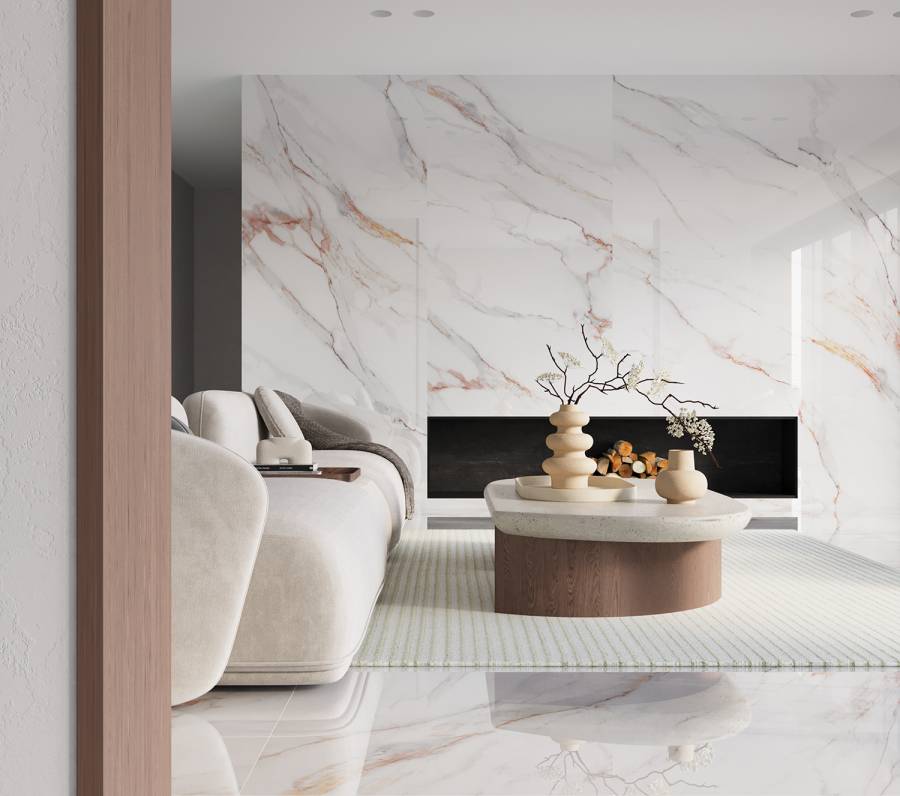 Керамический слэб BELDIA BIANCO ELEGANCE 2800х1200х6мм, Polished  Керамический слэб BELDIA BIANCO ELEGANCE 2800х1200х6мм, Polished