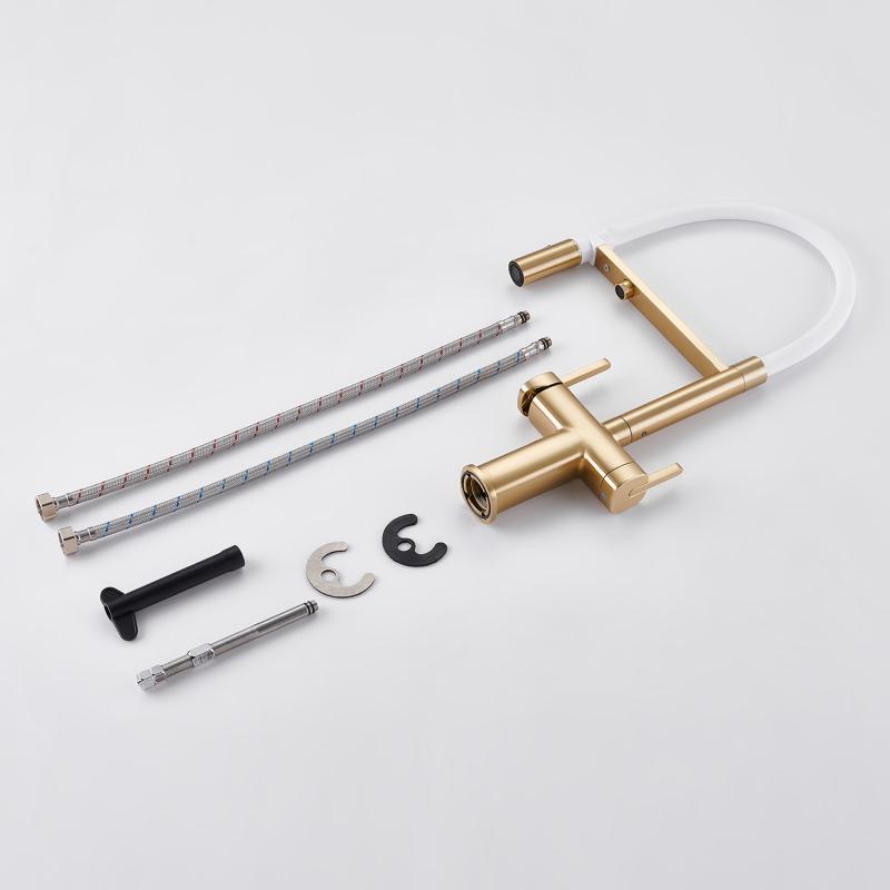 Смеситель для кухни с гибким изливом ROSE R358 R358G Смеситель для кухни с гибким изливом ROSE R358 R358G