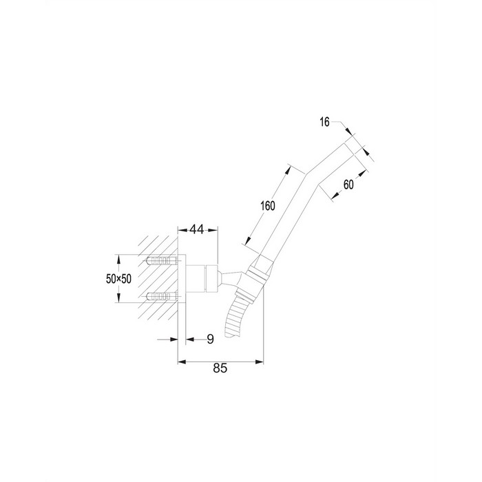 Душевой гарнитур точечный OMNIRES IGUACU-PCR (хром) Душевой гарнитур точечный OMNIRES IGUACU-PCR (хром)