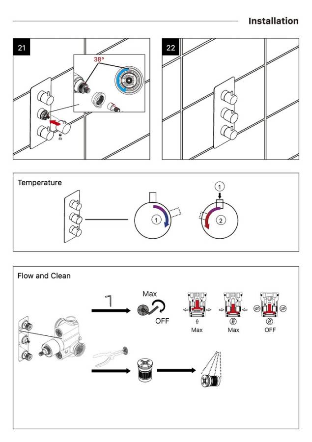 Душевая система Timo Petruma SX-5039/03SM скрытого монтажа с термостатом, черный матовый Душевая система Timo Petruma SX-5039/03SM скрытого монтажа с термостатом, черный матовый