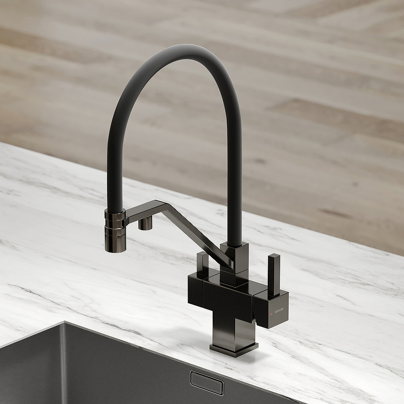 Смеситель для кухни SANCOS Loro с возможностью подключения фильтра для воды, цвет вороненая сталь, арт. SC4007GG Смеситель для кухни SANCOS Loro с возможностью подключения фильтра для воды, цвет вороненая сталь, арт. SC4007GG