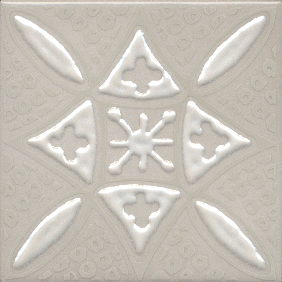 Декор Бахия 2 серый светлый глянцевый 9,8x9,8x0,7 Декор Бахия 2 серый светлый глянцевый 9,8x9,8x0,7