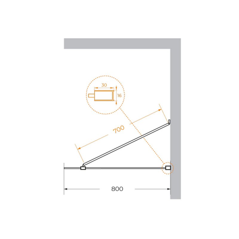 LIBERTA-L-1-TB-100-C-NERO Душевая перегородка универсальная с односторонним входом, стекло прозрачное, профиль чёрный, 1000x1950 мм LIBERTA-L-1-TB-100-C-NERO Душевая перегородка универсальная с односторонним входом, стекло прозрачное, профиль чёрный, 1000x1950 мм