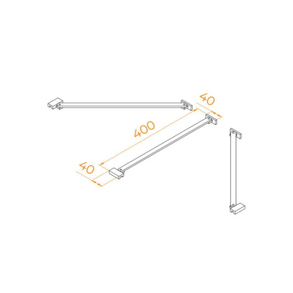 Штанга держатель RGW O-206 CP Хром
