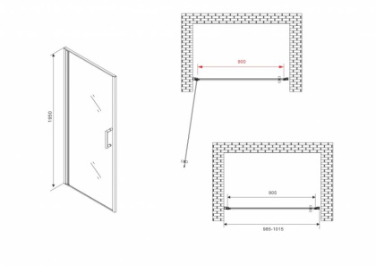 Душевая дверь ABBER Sonnenstrand AG04100