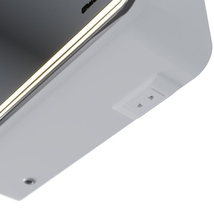 Шкаф зеркальный Lemark ELEMENT 100х80см 2-х дверный, с подсветкой, с розеткой, цвет корпуса: Белый глянец