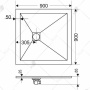 Душевой поддон  90*90*2,5 RGW ST-0099Be Бежевый/Квадрат Ø 90 мм Каменный
