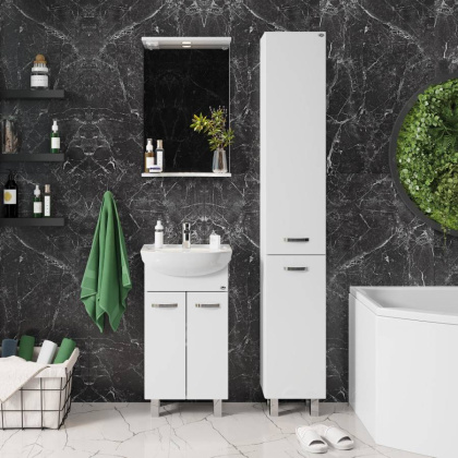 Зеркало Onika Коралл 45 белое, с подсветкой