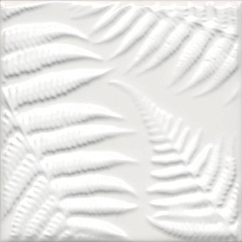 Декор Агдаль 3 белый матовый структура 15x15x0,9